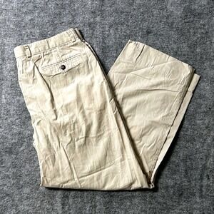 Zanella‎ Italy Mens Dress Pants 33x30 Beige Chino Cotton Straight Leg